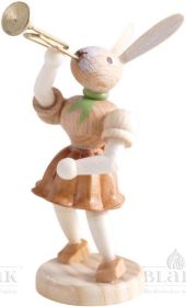 Osterhase mit Trompete, natur