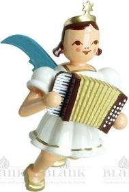 Schwebeengel mit Akkordeon, farbig