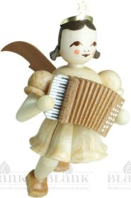 Schwebeengel mit Akkordeon, natur