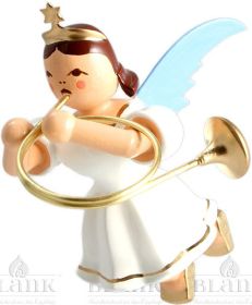 Schwebeengel mit Althorn, farbig