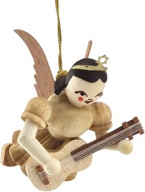 Schwebeengel mit Gitarre, natur