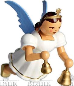 Schwebeengel mit Glocken, farbig