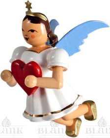 Schwebeengel mit Herz, farbig