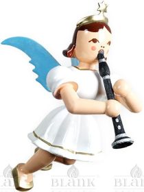 Schwebeengel mit Klarinette, farbig