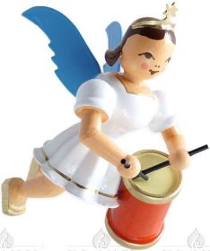 Schwebeengel mit Langtrommel, farbig