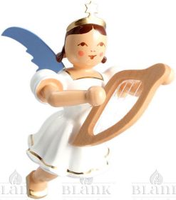 Schwebeengel mit Leier, farbig