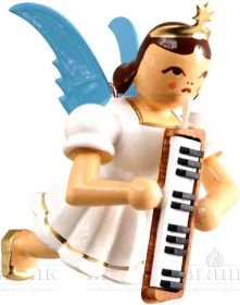 Schwebeengel mit Melodika, farbig