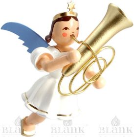 Schwebeengel mit Tuba, farbig