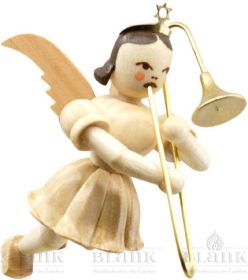 Schwebeengel mit Zugposaune, natur