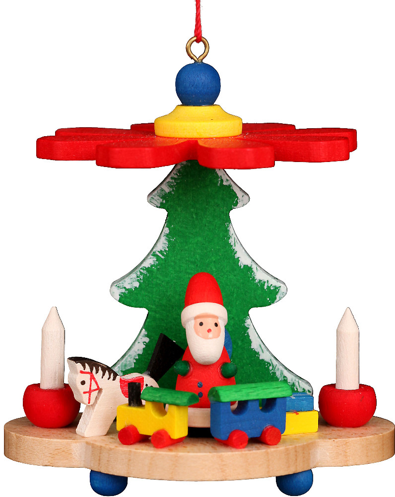 Baumbehang Pyramide mit Weihnachtsmann