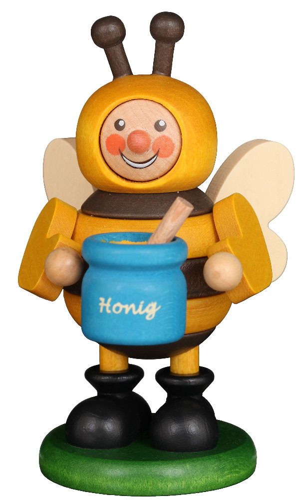 Holzfigur Kleine Helden Biene mit Holztopf