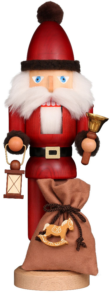 Nussknacker Weihnachtsmann mit Glocke