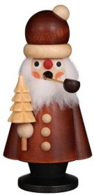 Räuchermann Weihnachtsmann natur klein