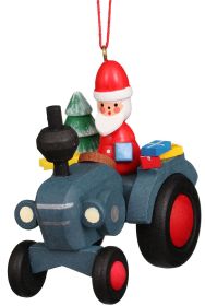 Baumbehang Traktor mit Weihnachtsmann