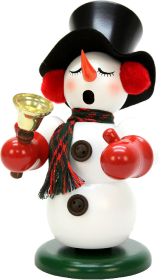 Räuchermann Schneemann mit Glocke Räuchermann Schneemann mit Glocke