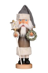 Nußknacker Weihnachtsmann mit Kranz