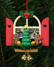 Baumbehang Adventsfenster mit Lebkuchen Baumbehang Adventsfenster mit Lebkuchen