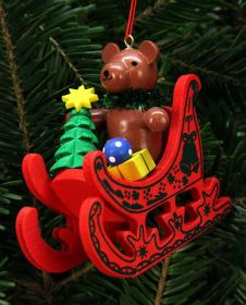 Baumbehang Teddy im Schlitten Baumbehang Teddy im Schlitten