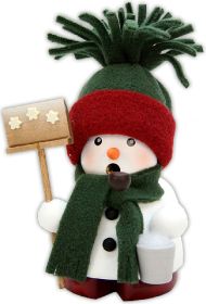 Räuchermann Schneemann grün Räuchermann Schneemann grün