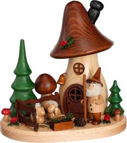 Räucherfigur Pilzhäusel Waldserie mit Wichtel Schäfer Räucherfigur Pilzhäusel Waldserie mit Wichtel Schäfer