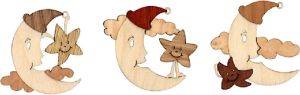 Baumschmuck Mond mit Stern Baumschmuck Mond mit Stern