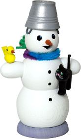 Räuchermann Schneemann mit Katze Räuchermann Schneemann mit Katze