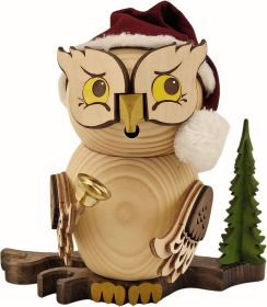 Räucherfigur Eule Weihnachtsmann