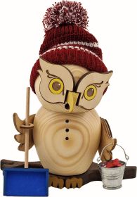 Räucherfigur Eule Schneefeger