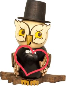 Räucherfigur Eule Bräutigam