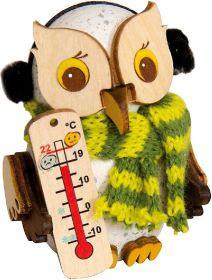 Mini-Schnee-Eule mit Thermometer Mini-Schnee-Eule mit Thermometer