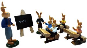 Osterhasenschule 5 Kinder und 1 Lehrer