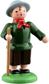 Bauer mit Wanderstock - farbig