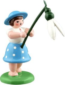 Blumenkind langes Kleid mit Schneeglöckchen