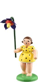 Blumenkind mit Akelei - farbig, 9 cm Blumenkind mit Akelei - farbig, 9 cm