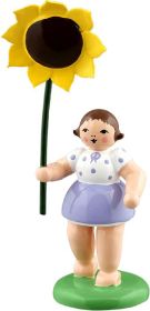 Blumenkind mit Sonnenblume - farbig, 10 cm Blumenkind mit Sonnenblume - farbig, 10 cm