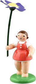 Blumenkind mit Winde - farbig, 10 cm Blumenkind mit Winde - farbig, 10 cm