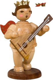 Engel mit Balalaika - ohne Krone, natur