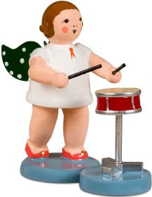 Engel mit kleiner Orchestertrommel, ohne Krone - 6,5 cm