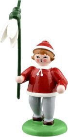 Frühlingsblumenkind mit Schneeglöckchen - farbig
