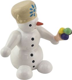 Schneemann, sitzend - mit Eis Schneemann, sitzend - mit Eis