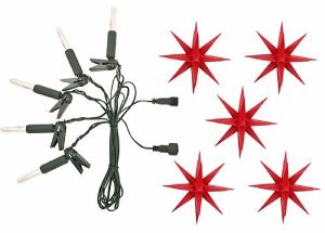 Erweiterung A1s rot mit 5 Sternen, mit LED Erweiterung A1s rot mit 5 Sternen, mit LED