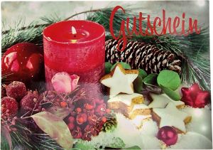 Gutschein rote Weihnachtskerze - 30,00 EUR
