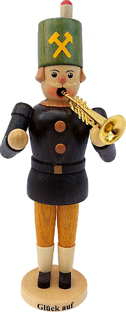 Räuchermann Bergmann mit Trompete