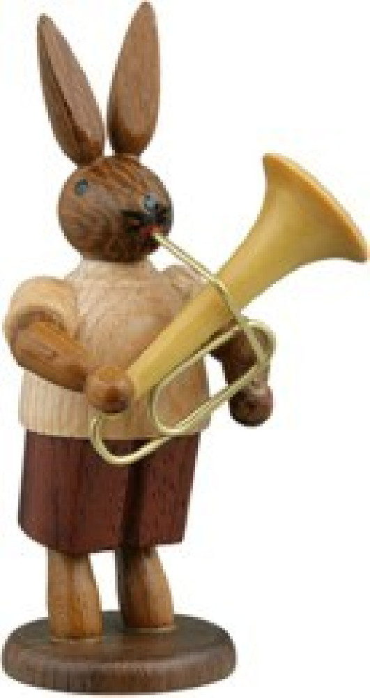 Hasenmusikant mit Tuba / natur