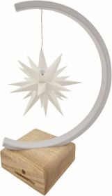Sternenbogen Metalldesign - weiß-glitter, Stern A1e weiß