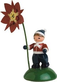 Blumenkind Junge mit Weihnachtstern Blumenkind Junge mit Weihnachtstern