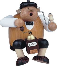 großes Kantenhocker-Räuchermännchen Kaffeesachse großes Kantenhocker-Räuchermännchen Kaffeesachse