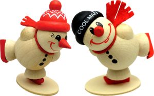 Holzfigur Cool Man, Fritz & Freddy - Schlittschuh