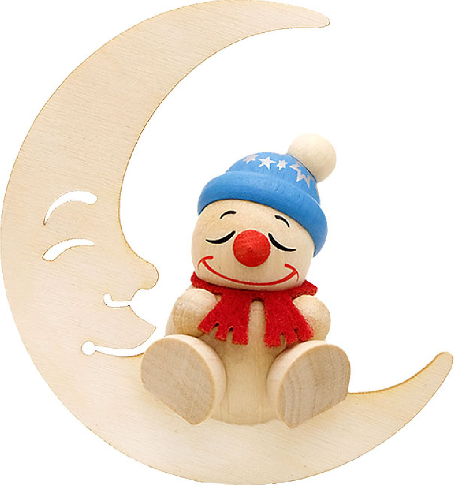 Holzfigur Cool Man - schlaf im Mond