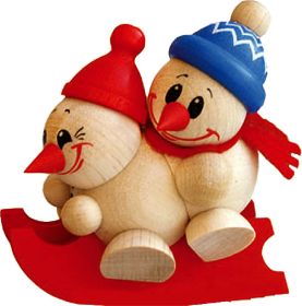 Holzfigur Cool Man - Doppelschlitten